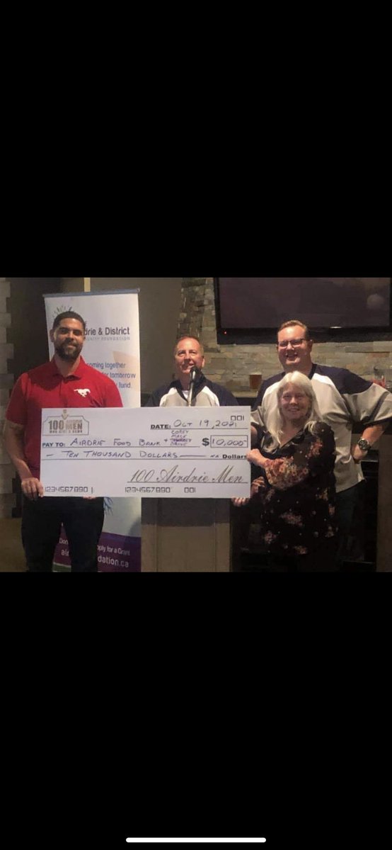 CoreyJMace's tweet image. … And so it begins. GET READY CALGARY. Almost time to #FeedItForward for the 9th Annual Maces Turkey Drive. What an incredible start as this years first donation comes in BIG way. S/O to Airdrie’s #100MenWhoGiveADamn for their $10k donation towards the drive n @airdriefoodbank