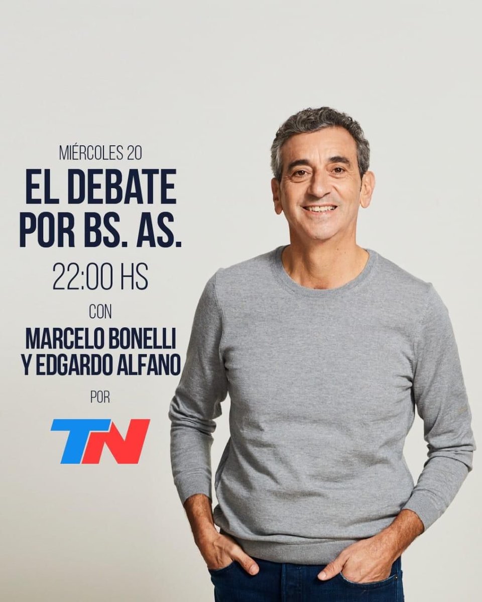 Hoy 22 horas no te pierdas el Debate por BS.AS, Por TN.

#Randazzovaconvos
#Vamosconvos