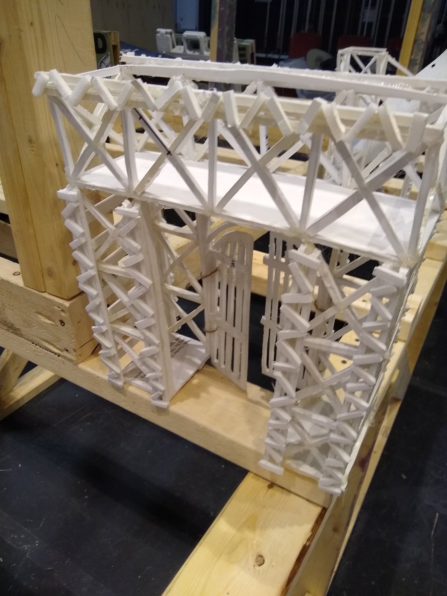 nrhsmasquers's tweet photo. Adv Technical Theater killing it with their 3D scale model to full size structure part 1 #NRPSSTEAM #SeeYourselfInSTEM https://t.co/qHjL8U5oyh