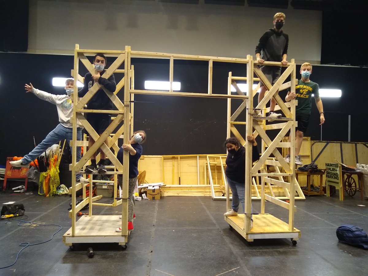 Adv Technical Theater killing it with their 3D scale model to full size structure part 1 #NRPSSTEAM #SeeYourselfInSTEM