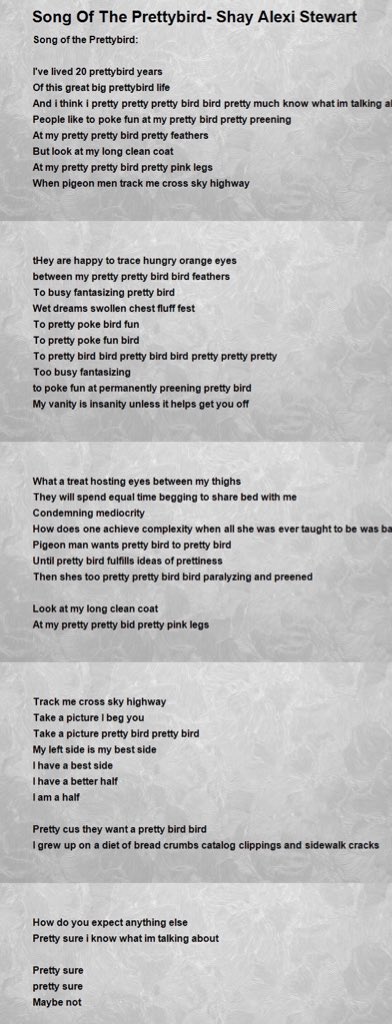 mollyprigmore's tweet photo. song of the prettybird by shay alexi stewart https://t.co/OEzZbxiZVV