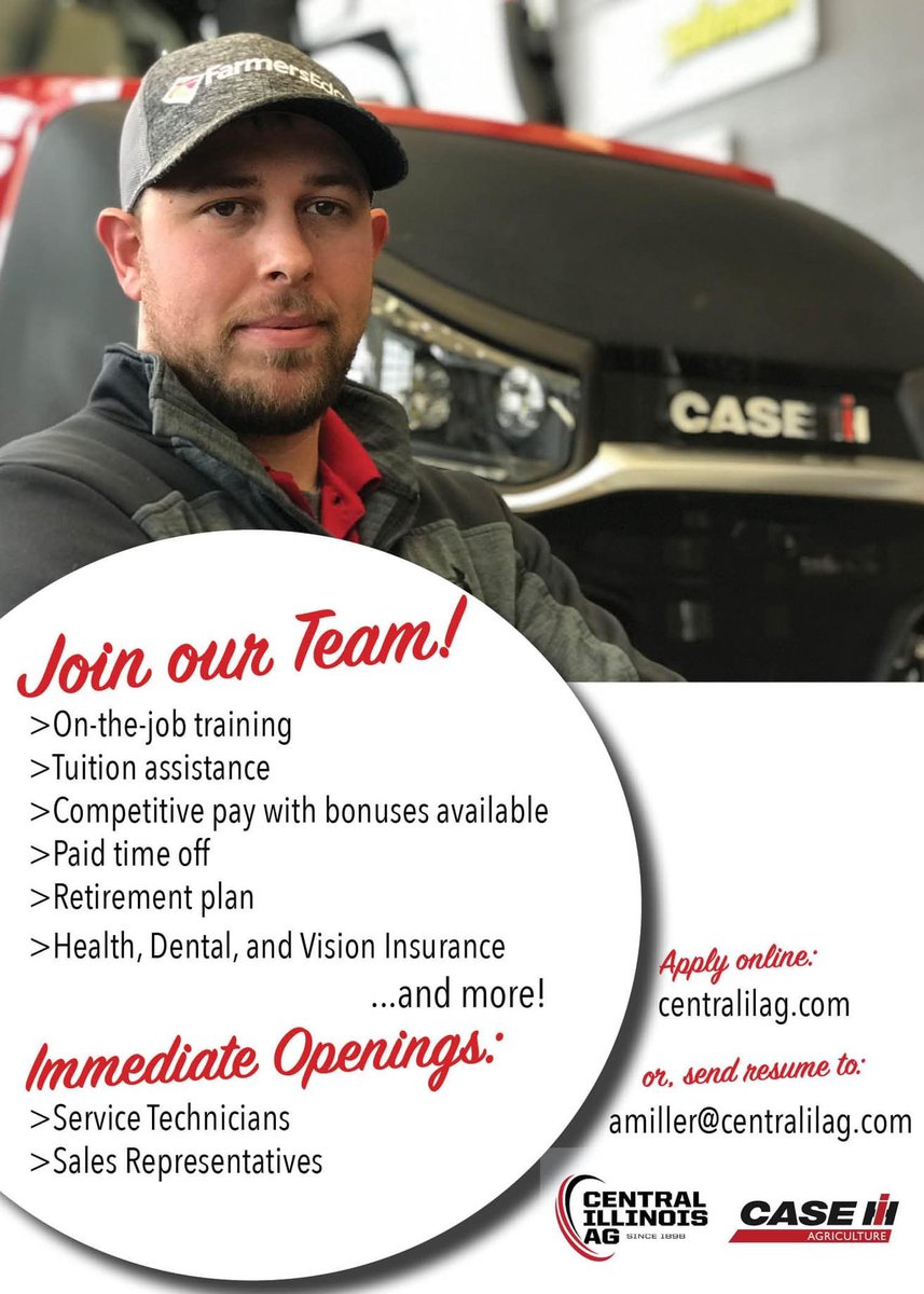 We're looking to expand our service and sales teams! 
Interested? Email your resume to Abby at amiller@centralilag.com