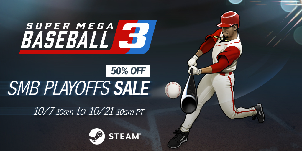 Today is the last day to snag SMB3 for 50% off on <a href="/Steam/">Steam</a>! Don't miss out: bit.ly/SMB3_Steam #SuperMegaBaseball3