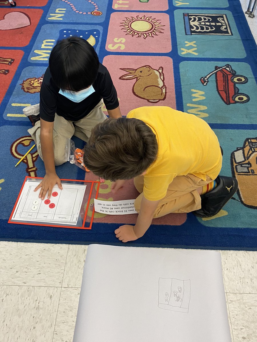 2ndGrade_Squad's tweet photo. There’s something magical about handing oversized paper to kids…my mathematicians worked hard today! @mauraeomahony @SnipesAcademy https://t.co/MPhFMMI76A