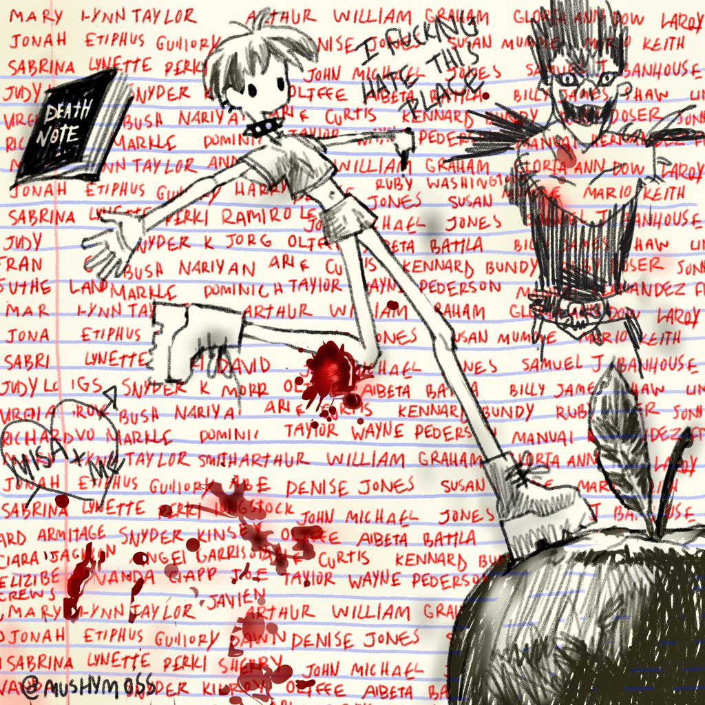 Didn't realize how much deathnote fanart I've drawn until just now 