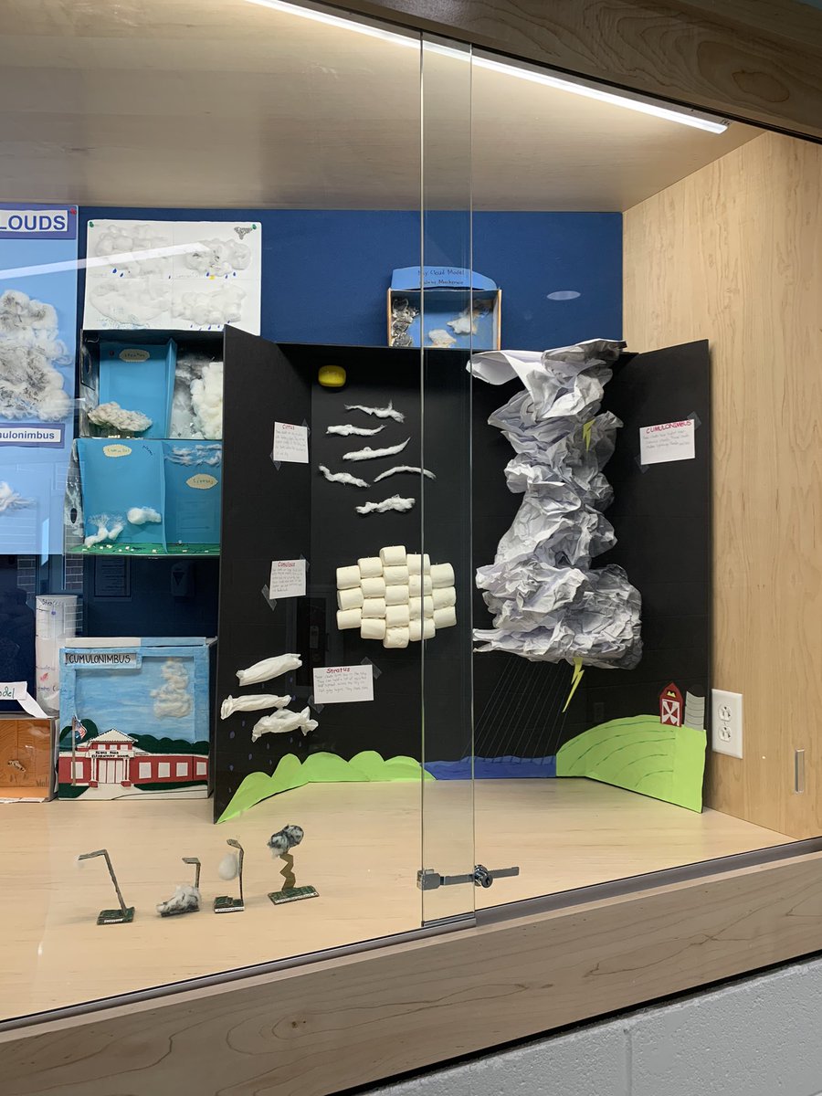 NeboMara's tweet photo. Love the creativity displayed on these cloud projects! I am blown away but all the these talented 4th graders made clouds! @dawnkingCCPS @ccps_gifted @ChristanMartin5 @ReamsRams @jodi_seitz @MTPilkington https://t.co/rDiyIOhe4V