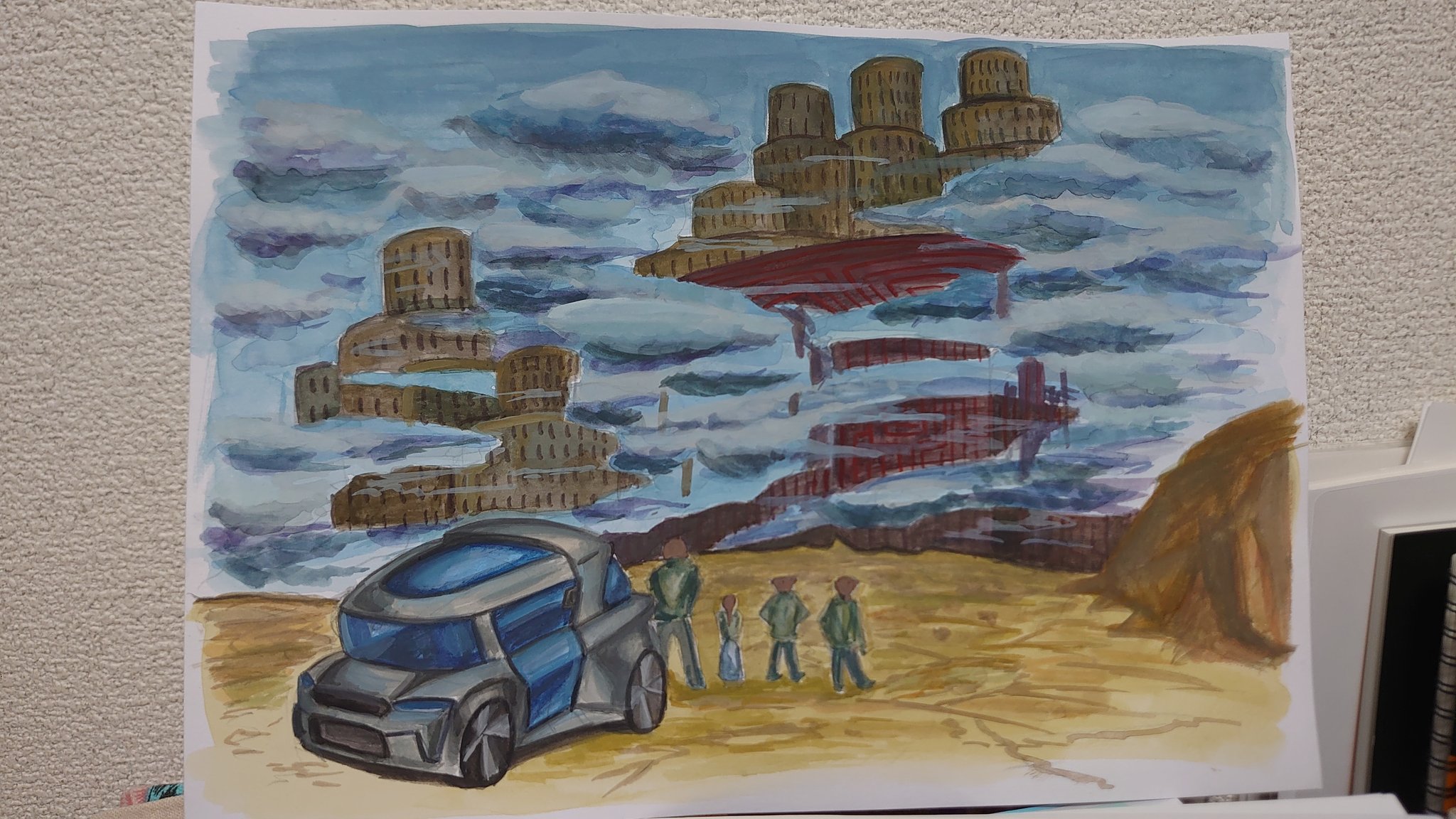 Hiroshi 旅ト冒険 水彩画 風景画 スケッチ アート 不透明水彩絵の具 鉛筆 アナログイラスト 絵を描くのが好き コンセプトデザイン 雰囲気 鉛筆 色鉛筆 Watercolor Landscape Painting Art Pencil Analogsketch Conceptdesign Mood