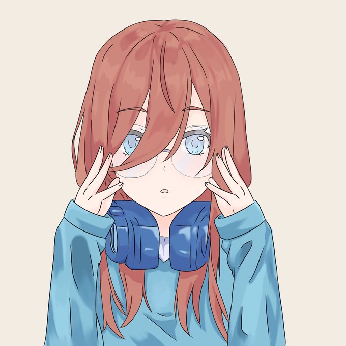 ソフィアンさんがTwitterに投稿した中野三玖(五等分の花嫁)のイラスト。