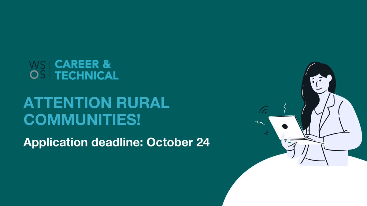 OppScholarship's tweet photo. Attention rural communities! We’ve just changed state law to make it easier for rural residents to access scholarship funding for community &amp; technical colleges without uprooting lives and families. You might now be eligible! Apply by October 24! https://t.co/bMpwmTpm7B https://t.co/SU4PW4QaNS