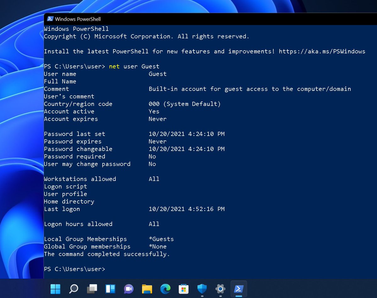 r4wd3r's tweet image. If you were curious about it: Yes, the RID Hijacking attack is still a thing on Windows 11.

You can still use this simple technique to backdoor a compromised machine. And yes, there are official modules for Metasploit, CrackMapExec, and Empire.

github.com/r4wd3r/RID-Hij…