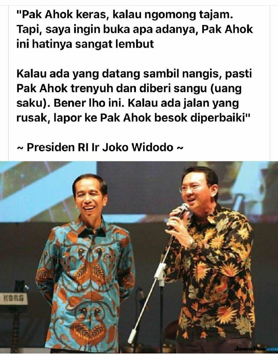 Masih bisakah mereka diduetkan kembali untuk memimpin negeri ini...
Ahh mungkin itu hanya rinduku saja...