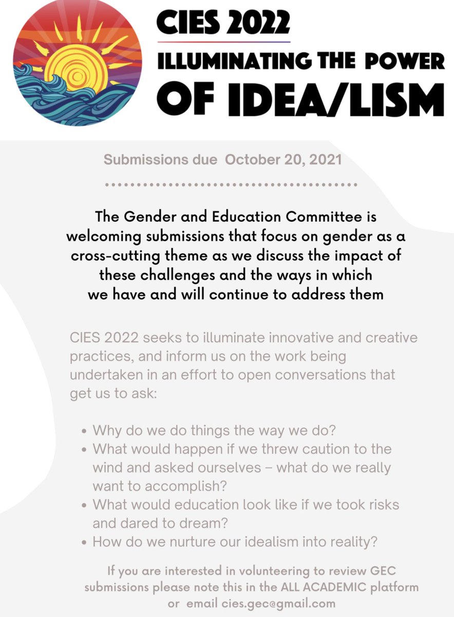 GEC is still accepting #proposals until October 27th! Submit, submit, submit!