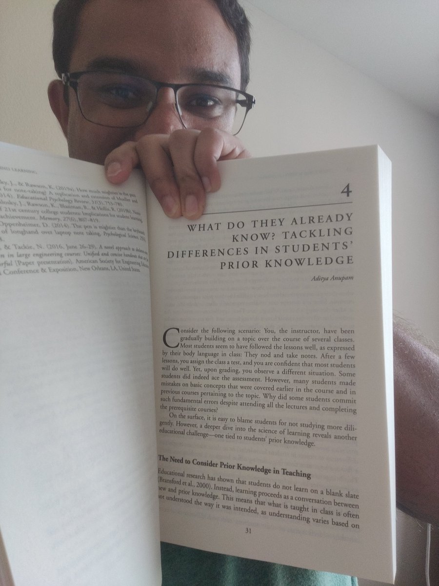 adi_anupam's tweet photo. So excited to see my first ever book chapter "What do they already know? Tackling Differences in Student' Prior Knowledge" in print! Check out our book #TeachingGradually edited by the amazing @kaciela9 @lauren_genova @greenleejw and @Derina_Samuel and published by @StylusPub! https://t.co/45eNX9vbNO