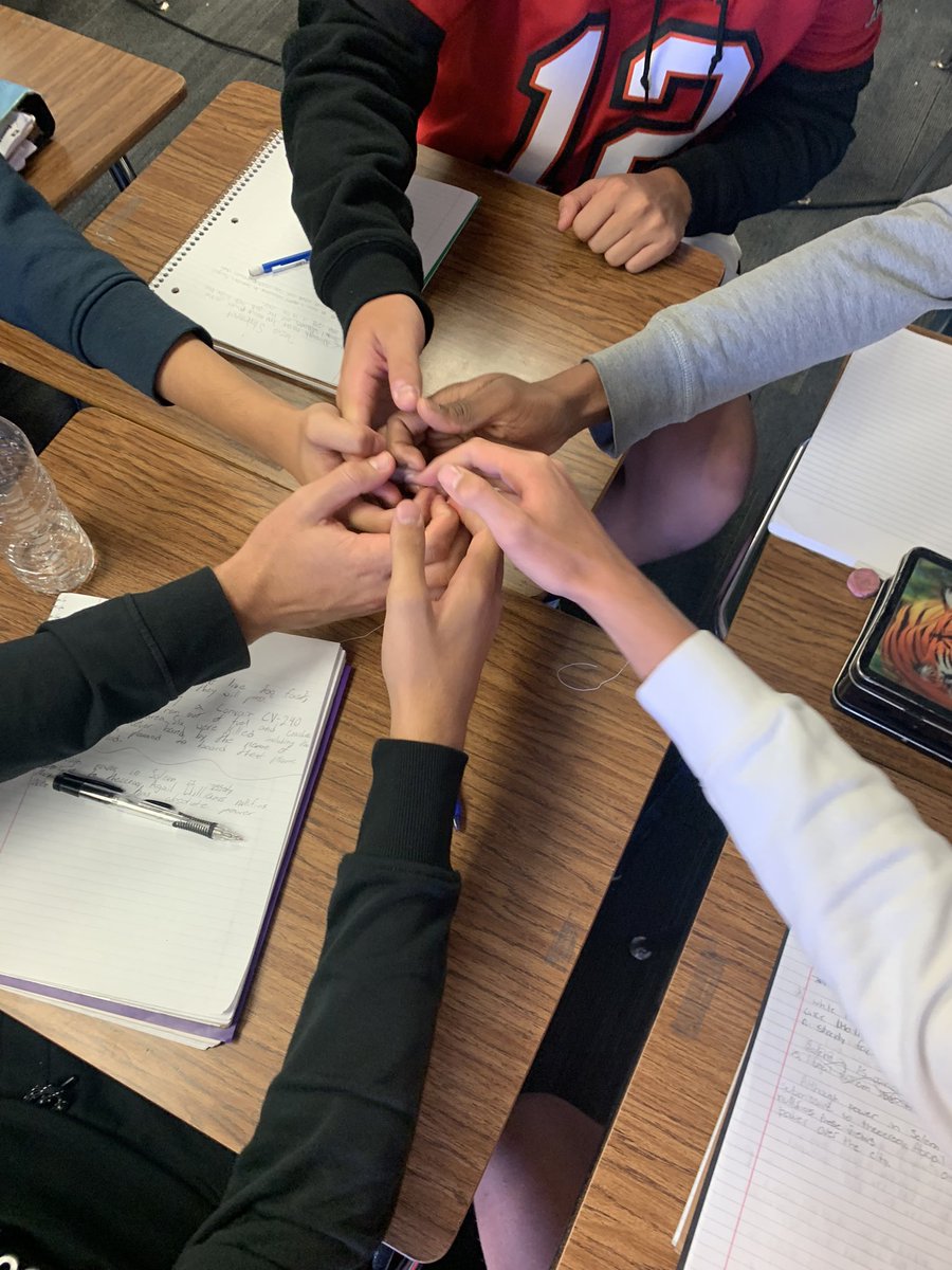 So impressed with our 11th grade Co-Taught English class @VPSpartan! This table group wrote the best thesis statement for an upcoming essay on The Crucible and congratulated one another! Embodiment of #SEL #academicrigor #scaffoldedinstruction @DrKenMiller1 @SpEdOUSD