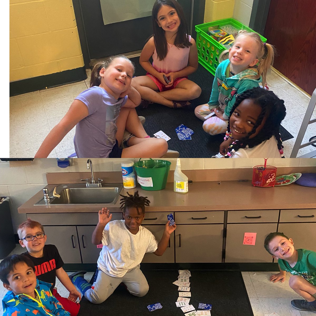quade_mrs's tweet photo. Today we played card wars with our special cards decks with pictures and numbers to 13 . This helps us recognize more and less, number recognition and subitizing objects! https://t.co/neMBaNGG4w