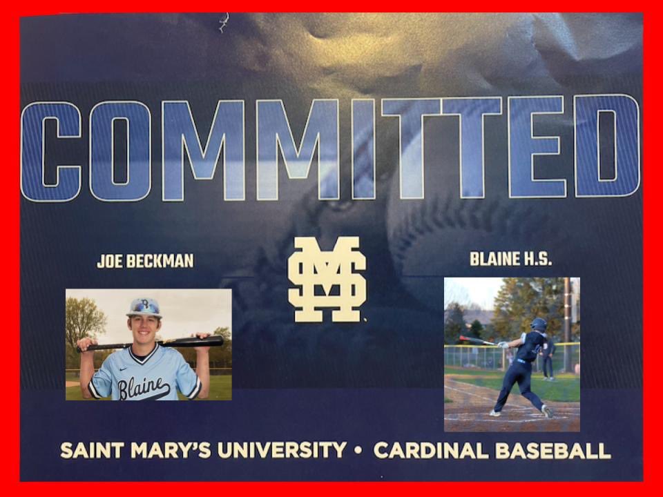 JoeBeckman2's tweet photo. I am excited to announce I plan on continuing my education and baseball career at St. Mary’s University in Winona. Thank you to my family, friends, and coaches who have supported me through this process. Go Cardinals !! @BlaineBaseball @SMUBaseball https://t.co/p1Ble7yMqE