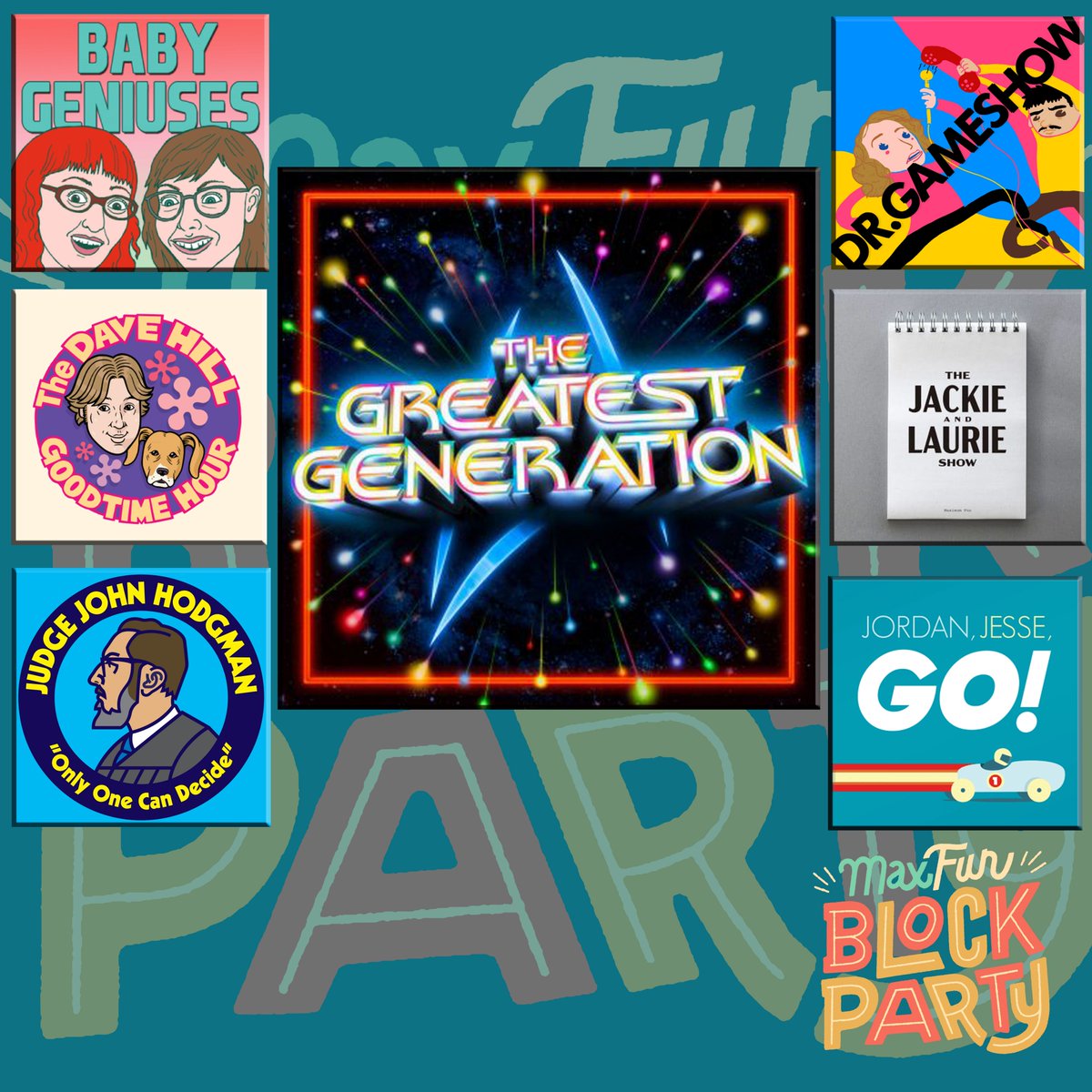 GreatestTrek's tweet photo. It's #MaxFunBlockParty and #GreatestGen invites you to knock on the door and introduce yourself to some of our personal favorite #MaxFun shows. Which shows are you already fans of #friendsofdesoto? Let us know! https://t.co/RZbh3VQBAb