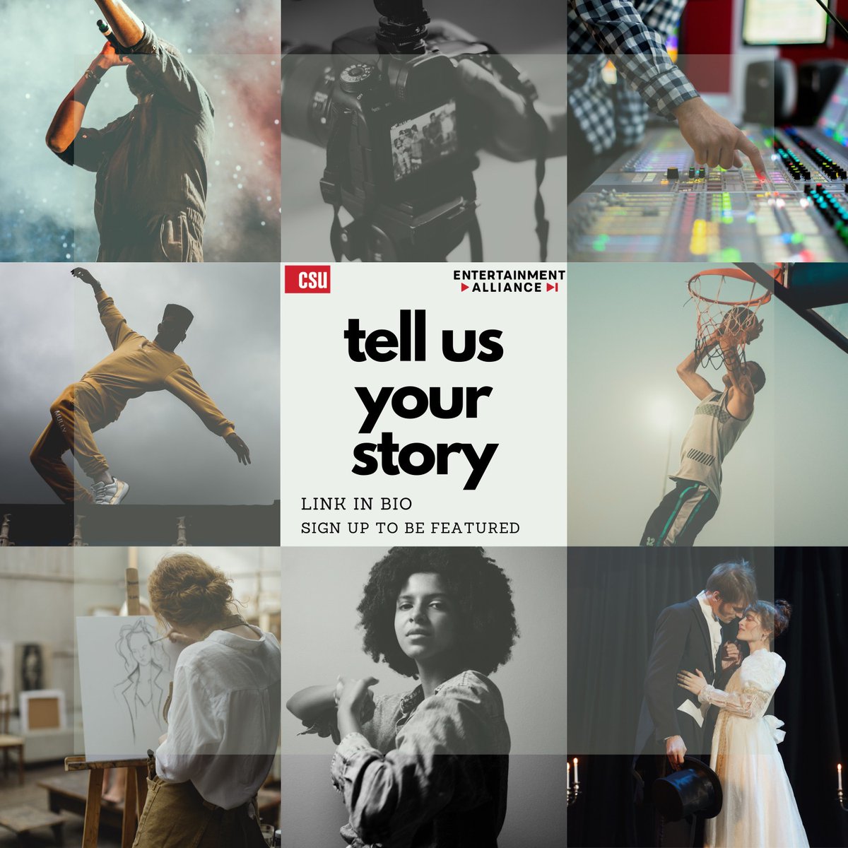 TheCSUEA's tweet photo. Are you a CSU alum currently involved in the entertainment industry? We want to hear from you as we launch our new series, "Tell Us Your Story". To apply, please fill out the following form: https://t.co/31FjRYObd8
#csualumni #csualum #csualumnus #talentfeature #industryshowcase https://t.co/eOTtMmn0Zg