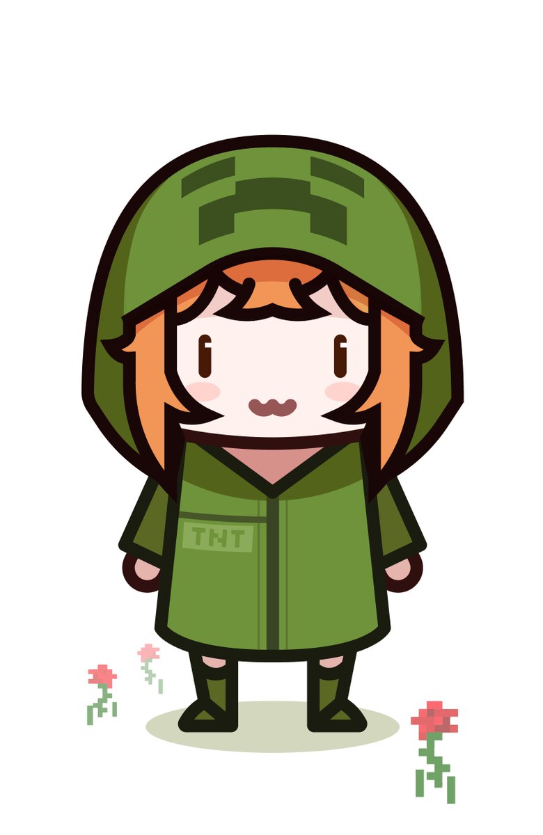 Small Creeper-tan ( ˆωˆ)
#マインクラフト  #Minecraft 