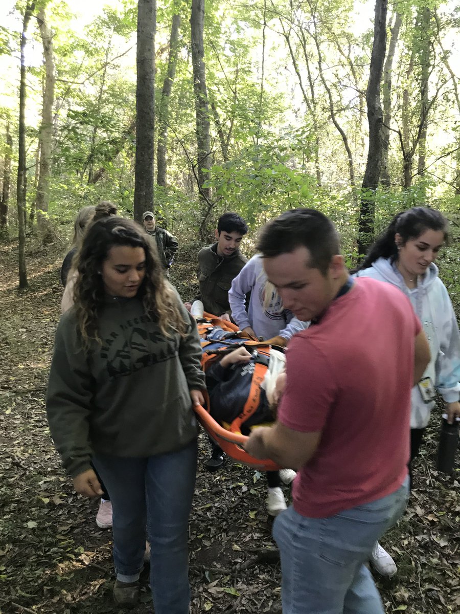 WalkerValleyHS's tweet image. The SWEnext Club and Mrs. Norman’s EMR Class visited Hiwassee State Park to learn about Park Ranger duties, wild animals, and off-trail rescue techniques. #OneValley