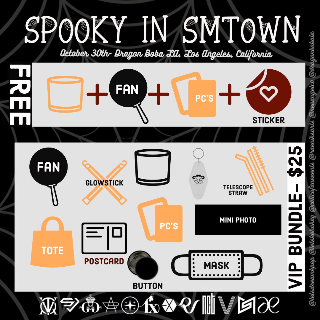 ForUniverseLA's tweet photo. 👻 Spooky In SMTown Event at Dragon Boba in LA👻 

Hello Twitter! I’m so sorry I neglected you! We’re collaborating with @letsbobakay on this SPOOOOOKY event. Come join us for a Spooktacular time!!! More info coming soon! 

#spookyinsmtown #letsbobakay #Calicofanevent https://t.co/y1RsN9nqC9