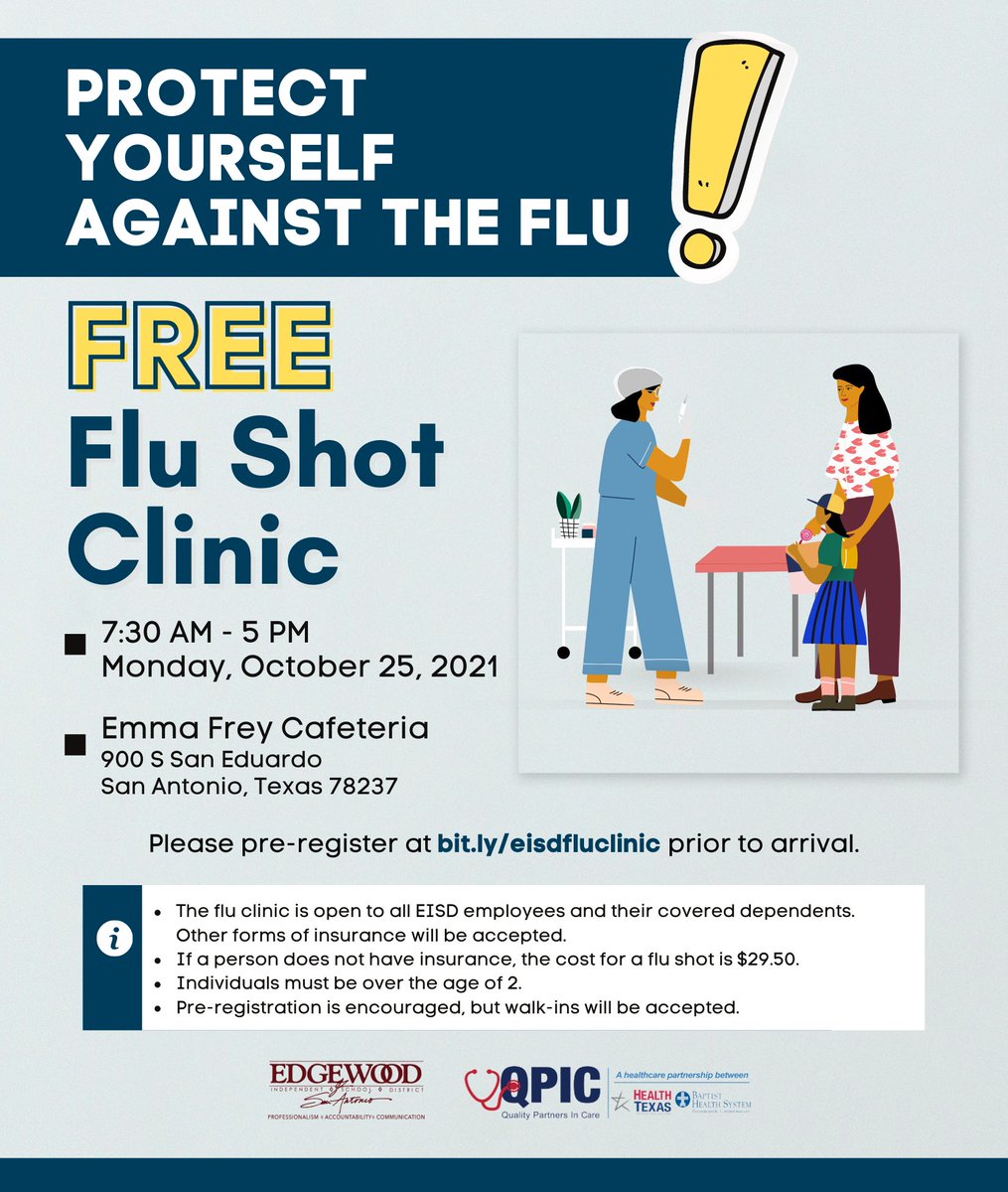 EISDofSA's tweet photo. It's flu season 🚩 🚩 🚩 🚩 🚩  

Protect yourself from the flu! Pre-register here: https://t.co/poSBbceGUQ https://t.co/o99iSn1WGU