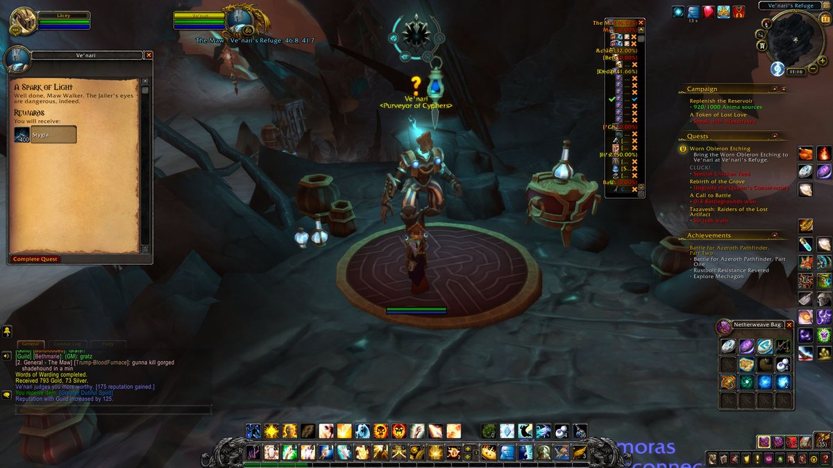 SunshineLSpenc's tweet image. Playing on Läcey for a bit. Trying to get back to the Norm / Normal around here. #Champion #Lloth #wellyn The #Fracture #Chamber. #Words of #warding. #refuge. A #spark of #light. #worn #Oberon #etching Warcraft