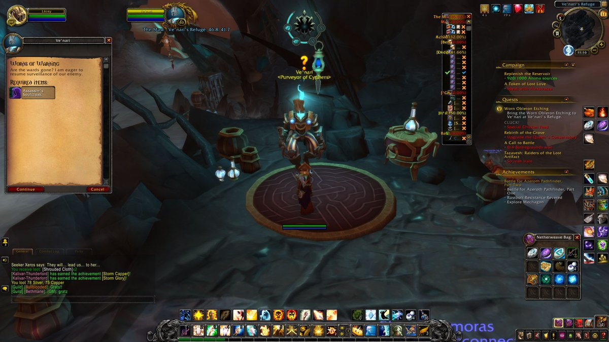 SunshineLSpenc's tweet image. Playing on Läcey for a bit. Trying to get back to the Norm / Normal around here. #Champion #Lloth #wellyn The #Fracture #Chamber. #Words of #warding. #refuge. A #spark of #light. #worn #Oberon #etching Warcraft