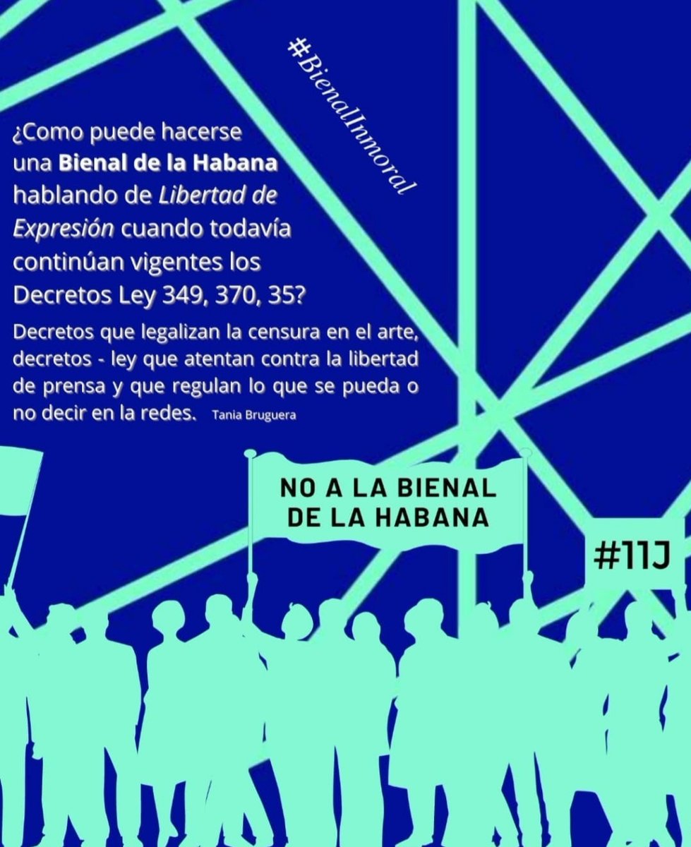 #BienalInmoral = #BienalDeLaHabana @BienalHabana
#11J
@Immigrantmove