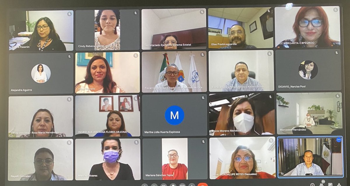 CarlosJoaquin's tweet photo. Participé en reunión semanal de Justicia para Mujeres, Niñas/Niños y adolescentes, 20 oct 2021. Informe de acciones de cada dependencia del @GobQuintanaRoo y @FGEQuintanaRoo en favor de las mujeres, Niñas/Niños y adolescentes. Revisión de avances en Alerta de Género. https://t.co/iHgkIGmMe3