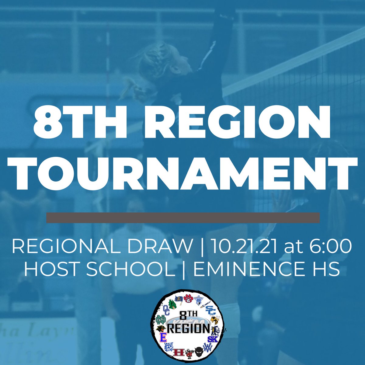 MLCHS_Athletics's tweet photo. 🏐 | 8th Region Tournament
Regional Draw: 10.21.21 at 6:00
Host School: Eminence HS

#LetsGoTitans @mlchsvball https://t.co/fYsNip2oo7