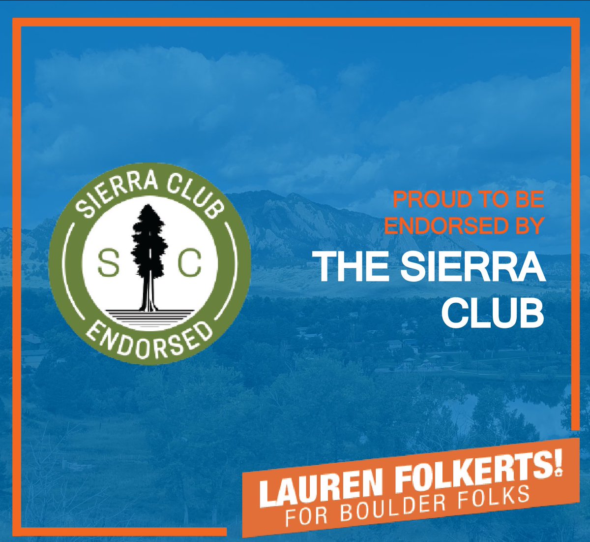 I'm thrilled to have been endorsed by The Sierra Club. As your next city councilor, I will make sure that we can all continue to explore, enjoy, and protect our environment.