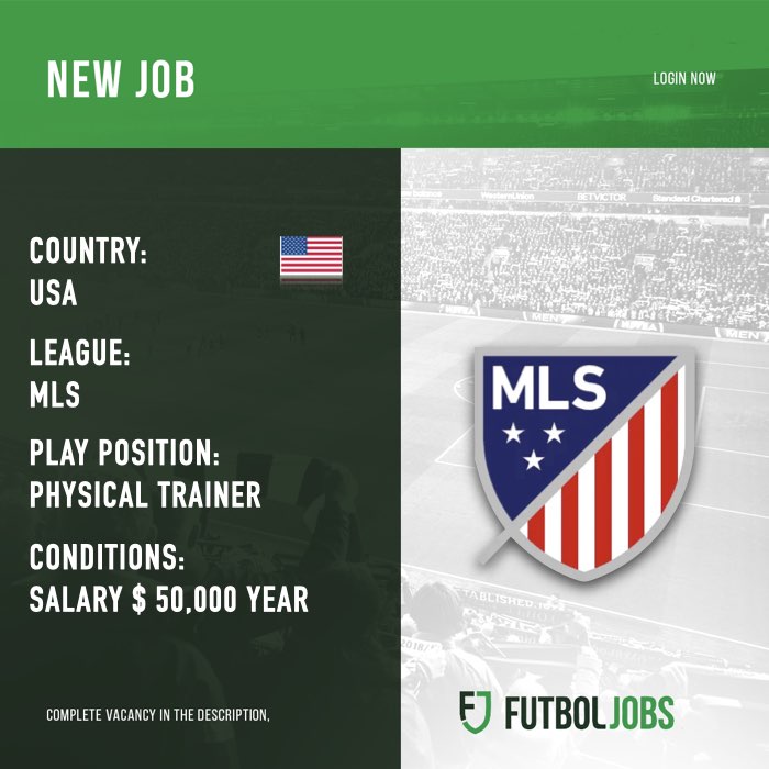 FutbolJobs_EN's tweet photo. ⚽ 𝗡𝗘𝗪 #𝗝𝗢𝗕
🇺🇸 Strength &amp; #ConditioningCoach for soccer/football academy in Colorado, USA
🔗 https://t.co/u0zFwckVx2
💻 #𝗙𝗨𝗧𝗕𝗢𝗟𝗝𝗢𝗕𝗦 https://t.co/u7NW7Az1uT
