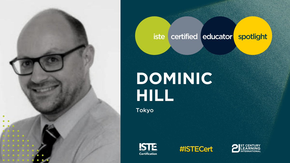 Dominic Hill (@MrHillEDU) Is one of our outstanding @iste Certified Educators #istecert learn more about them at: 21c.li/2wq?utm_campai…