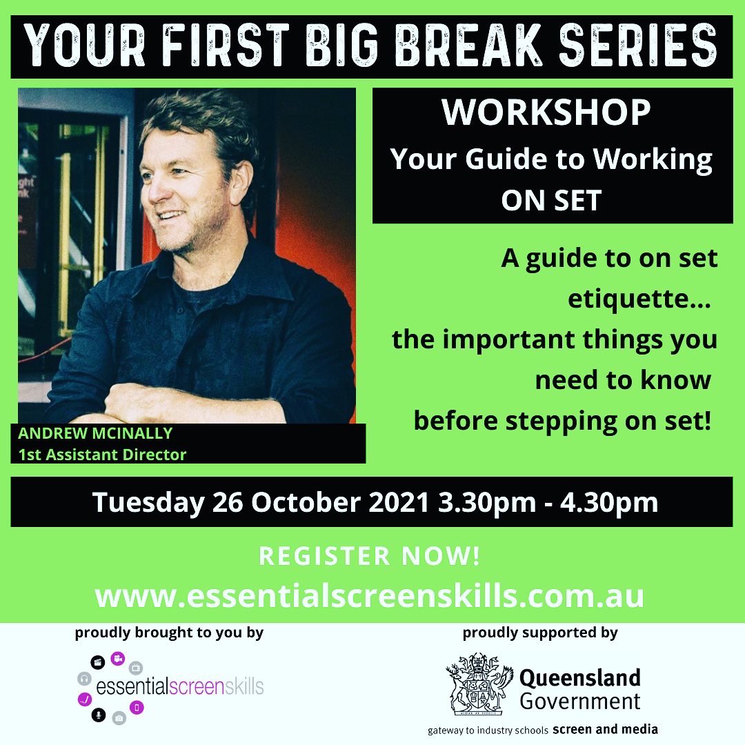 HAVE YOU REGISTERED? Do  you know everything you need to know for your first time on a film set? GET IN THE KNOW HERE....
 essentialscreenskills.com.au/product/your-g…
#onsetetiquette #onset #filmset #filming #filminginqld #screen #screenindustry #television #media #filmmakers #youngfilmmakers