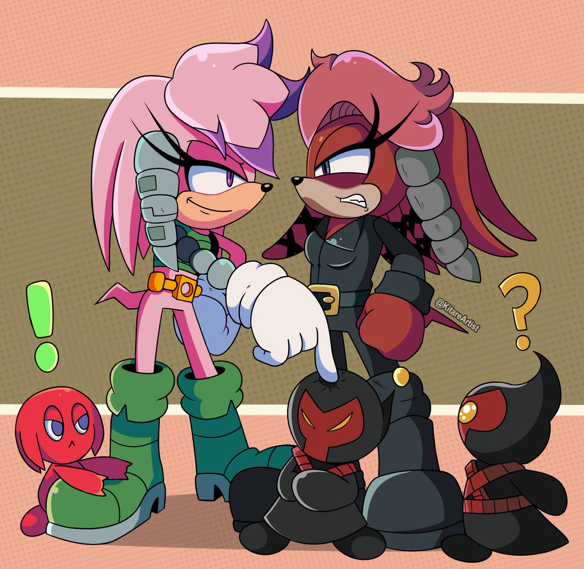 shade the echidna and julie-su (sonic and 2 more) drawn by