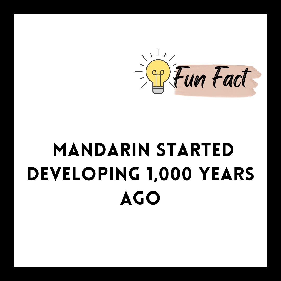ailamandarin's tweet photo. Mandarin started to develop in the 10th and 11th centuries in northern China

#funfact
#mandarinlanguage
#StaySafeVaccinate
#mandarinonline
#onlineclass
#kunkwan https://t.co/rvFnQ1xbjM