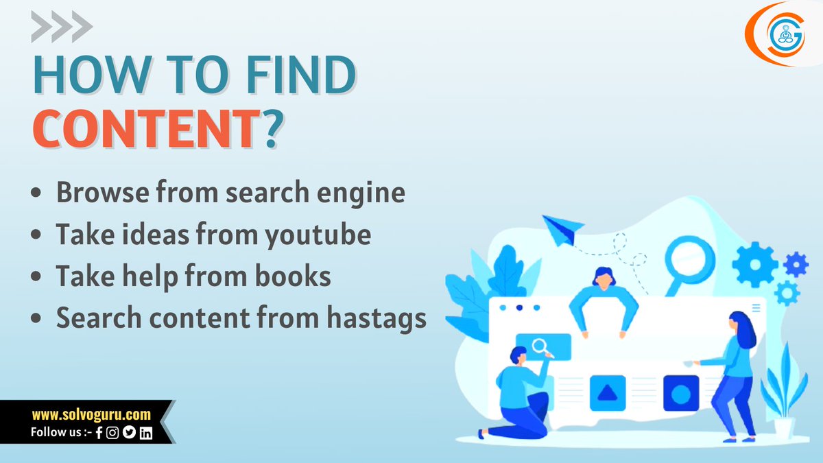 Solvoguru's tweet photo. Do you think such content-generating ideas resonate with your content writing? If No, tell us, what issues you are facing?
Get worldwide content marketing services at affordable prices.
- -
#brandbuilding #digitalmarketing #socialmedia #design #brand #content #contentwritng https://t.co/WiAw3zD6Gw