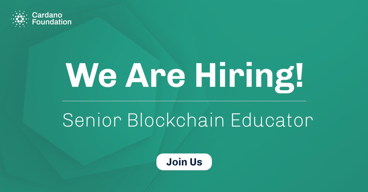 Cardano_CF's tweet photo. Great opportunity to join the Cardano Foundation and have a major impact in growing the knowledge of Cardano both internally and externally!

Located in Ireland &amp; have expert knowledge of Cardano &amp; blockchain architecture??
Apply! 👉https://t.co/bSRQlaHOGw 

#hiring #irishjobs https://t.co/EJZABDJRen