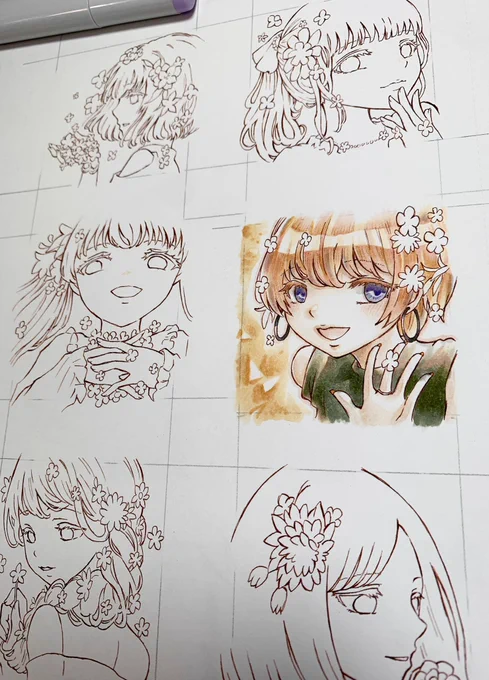 1人だけ色付き
全然進まないです

明日お弁当作らなきゃいけないので今日はもう打ち止めです

描きたい…('-`).。oO
#wip 