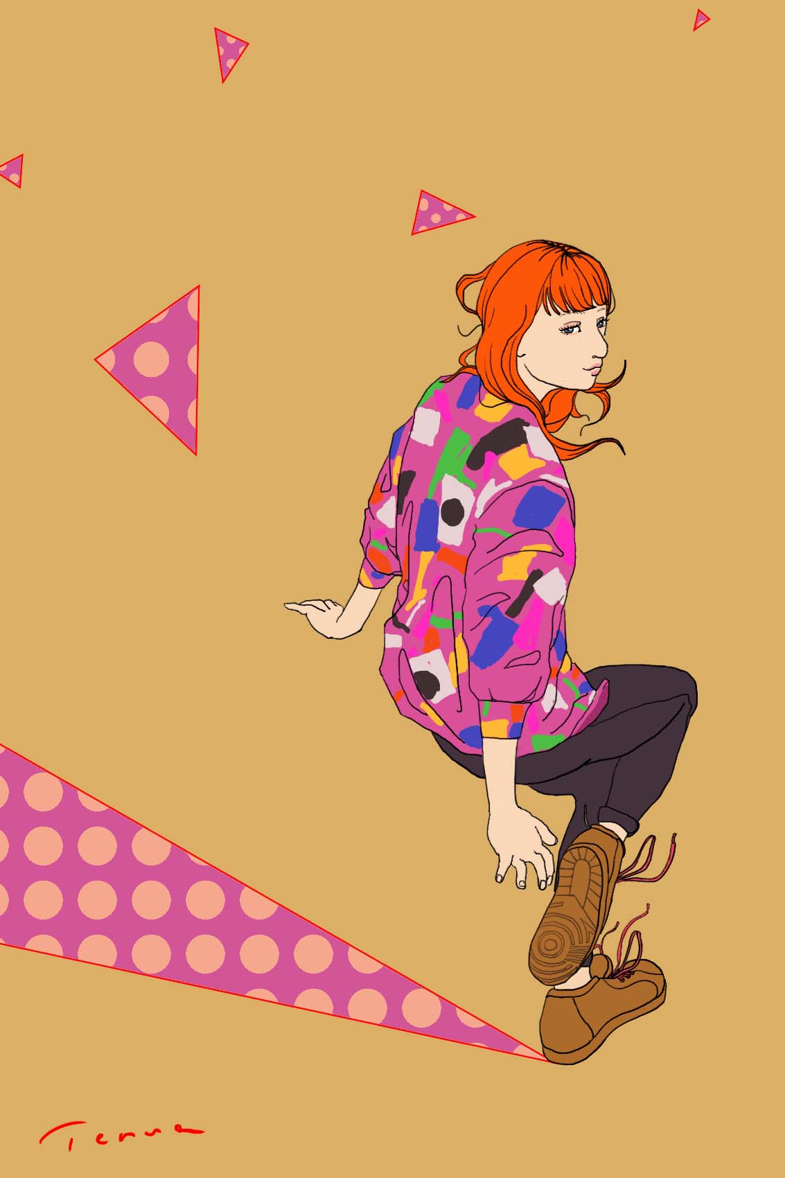 Terua Art なんか 自分が 描きたいモチーフ がなにか分かってきたかも ちな コレ ひげダンスする女の子のイラスト 毎日イラスト投稿中 フォロー いいねくれたら喜びます イラスト ファッションイラスト ストリート 女 女性 オシャレ