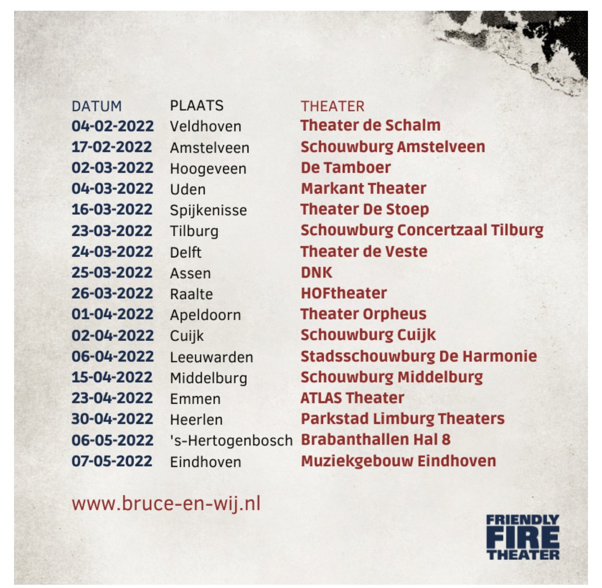 We gaan op tour! Heel veel zin in.