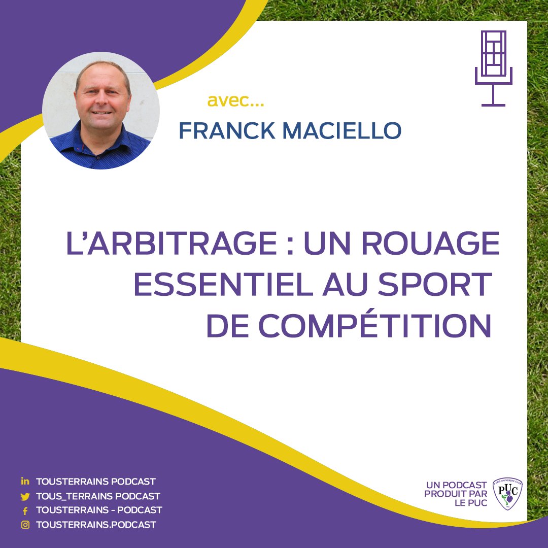 Tous_Terrains's tweet photo. #podcast
Quinzième épisode de Tous Terrains ! 
À l'occasion des #JournéesdelArbitrage, nous vous proposons un épisode avec Franck Maciello, Directeur Technique National de l’Arbitrage à @FranceRugby et ancien arbitre de Top 14.

Pour ECOUTER le podcast 👇
https://t.co/THDFMmDYZC https://t.co/hNKyvFXecZ
