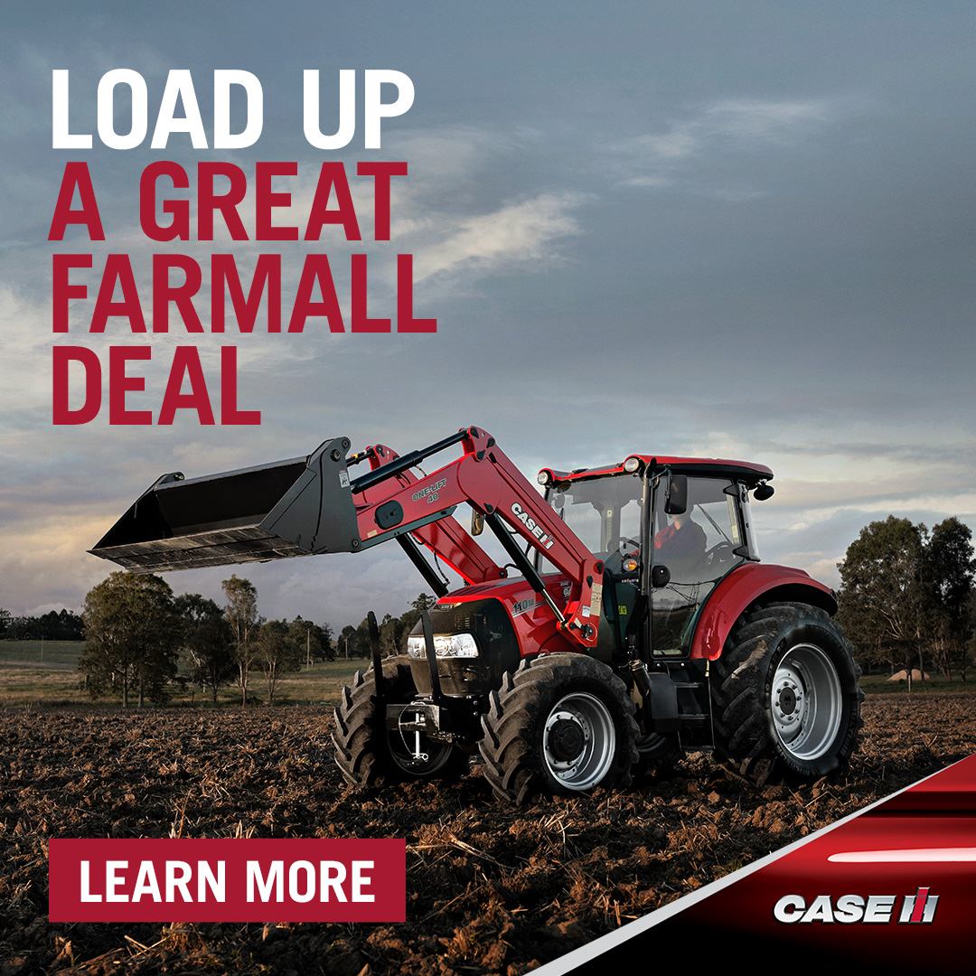 Load up a great Farmall Deal! 💪💪

Work easier and feel comfortable with a more spacious cabin, feel in control with a powerful and efficient engine, a versatile and flexible machine for all your needs.

To learn more, contact the sales team today on 03 5032 0099.