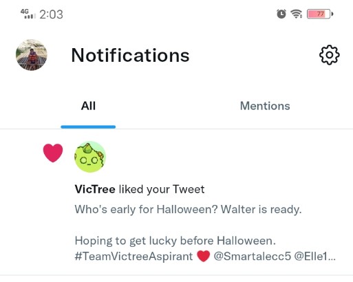 Longback023's tweet photo. OMG! He noticed me ❤️ @Smartalecc5 

#TrickorTreatAxieScholarship ☺️ https://t.co/PTGdwA46RJ