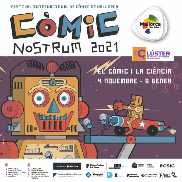 comicnostrum's tweet photo. Avui tenim la roda de premsa del #ComicNostrum2021: El Còmic i la Ciència. 
A les 10:30h. al @csolleric

👉👉 Exposicions, xerrades, masterclass, autors, fireta, presentacions i molt més. 

Inauguram el 4/11 al Casal Solleric i Born

#mallorca #illesBalears https://t.co/vMH0cWCwVe