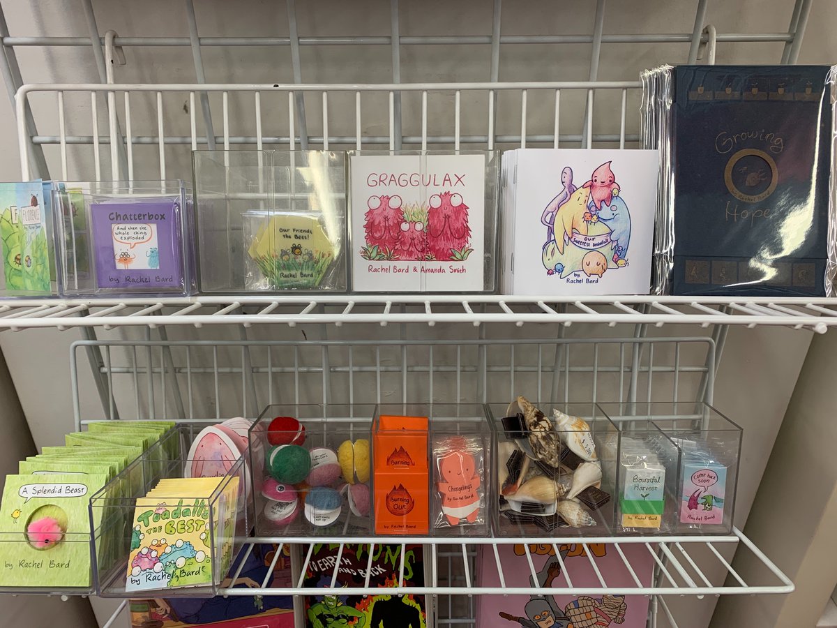 Challengers's tweet photo. Look at all this Rachel Bard restock! We now have everything back in stock! EVERYTHING!!
Rachel is one of our absolute favorite creators and every single book is a unique format and package- and filled with sheer joy.
#rachelbard #shoplocal #localcreator #keepreadingcomics https://t.co/8fMkU9f6co