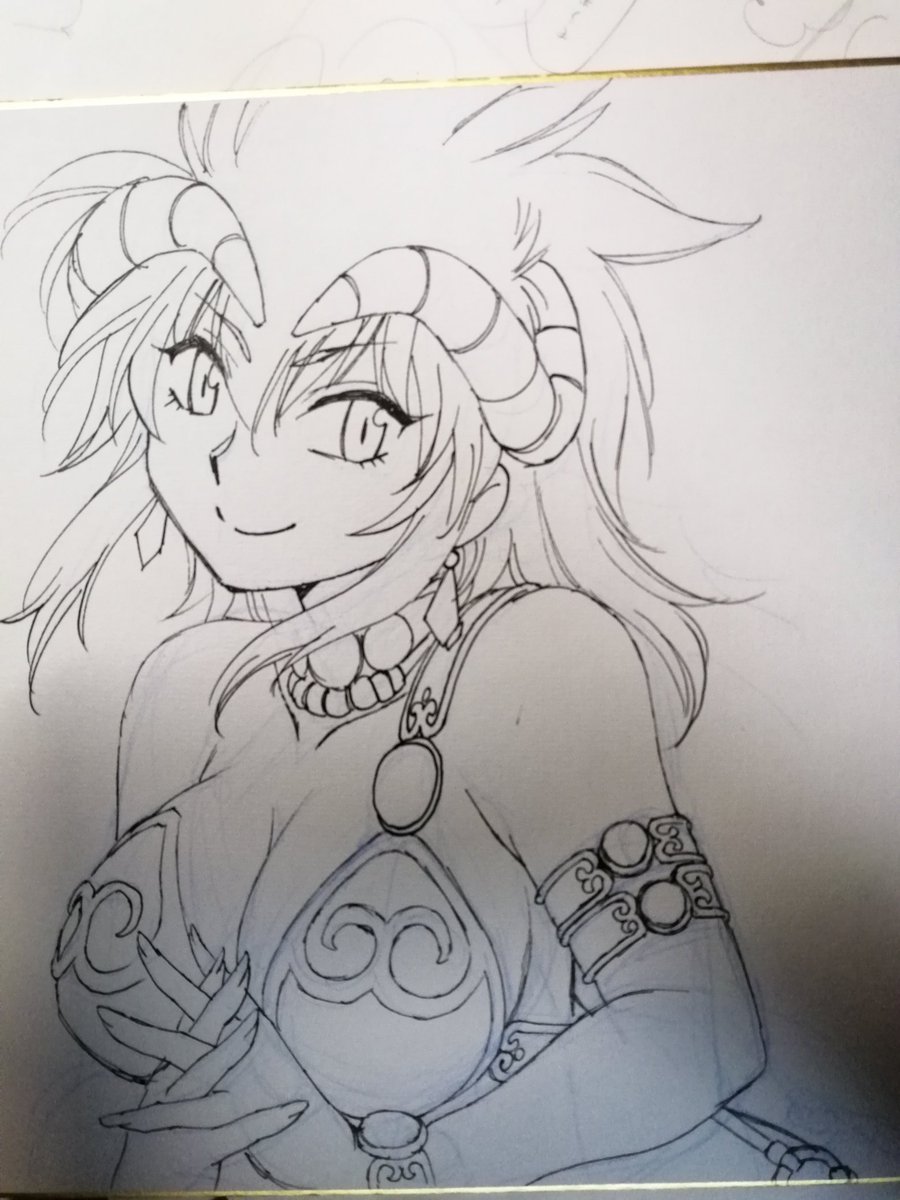 ちょっと色紙描いてます。 