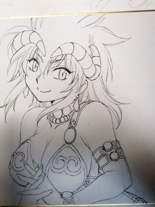 ちょっと色紙描いてます。 