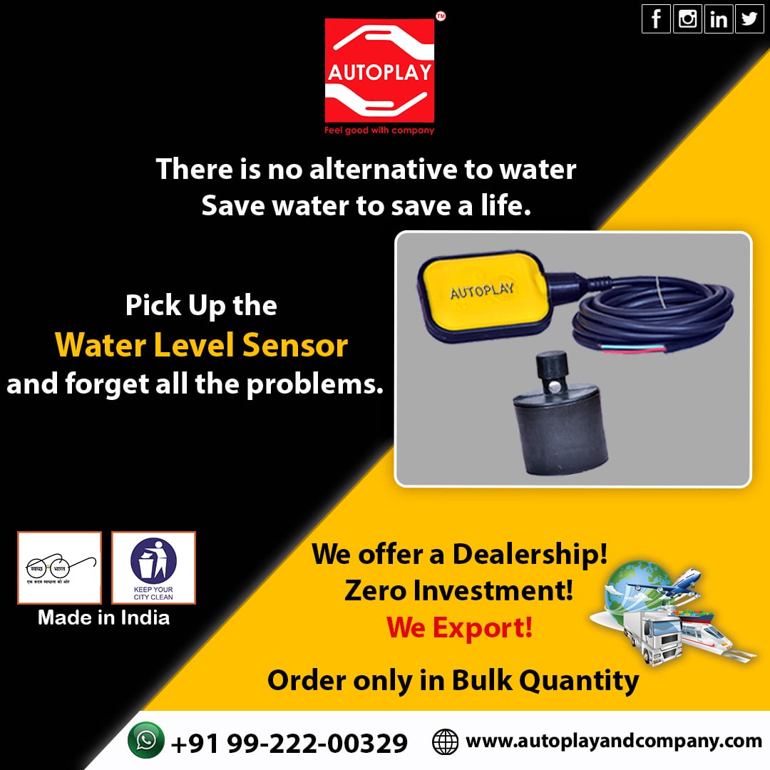 Autoplayswitch's tweet photo. Order Today!
Made In India
Order Only In Bulk
For Distributorship Contact On
Mobile No:- +91 9922200329
Email Id:- autoplayandcompany@gmail.com
https://t.co/3fuzGEt30o
@Autoplayswitch
#autoplay #manufacturer #distributorship #watersensor #automatic #watertank #India #Africa https://t.co/l08kmghgMt